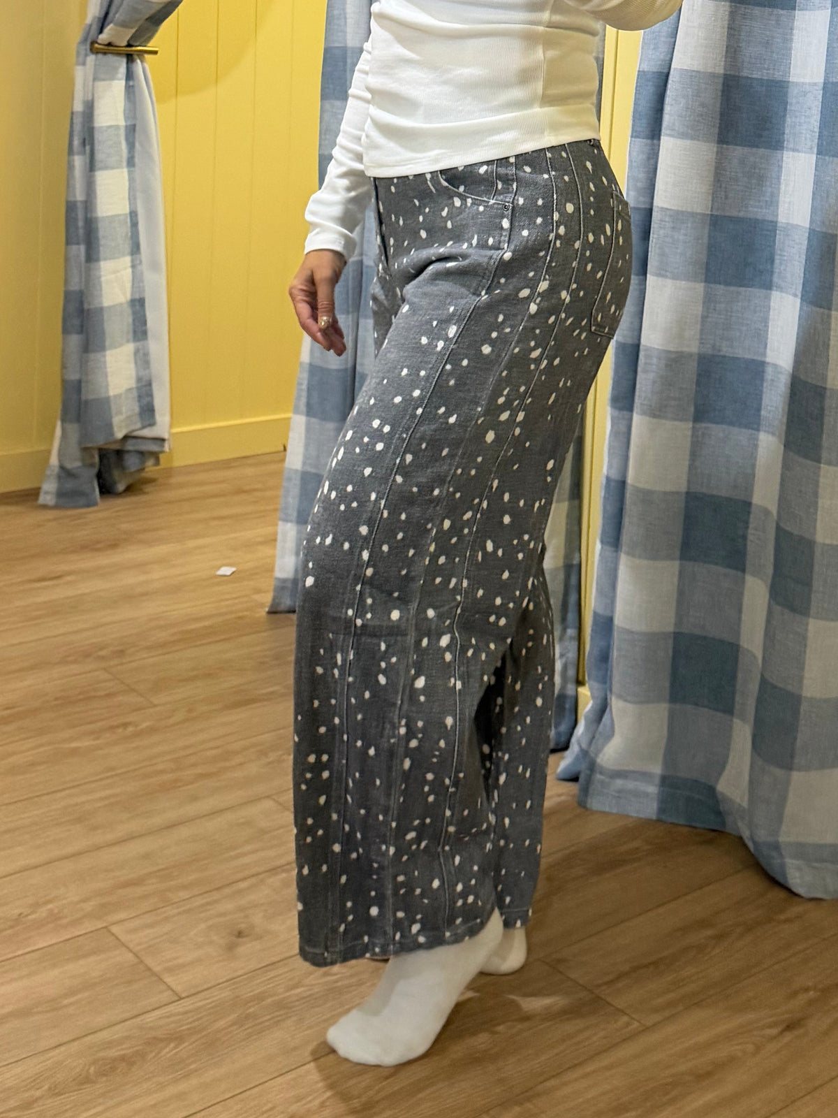 Gray Bambi Barrel Pants