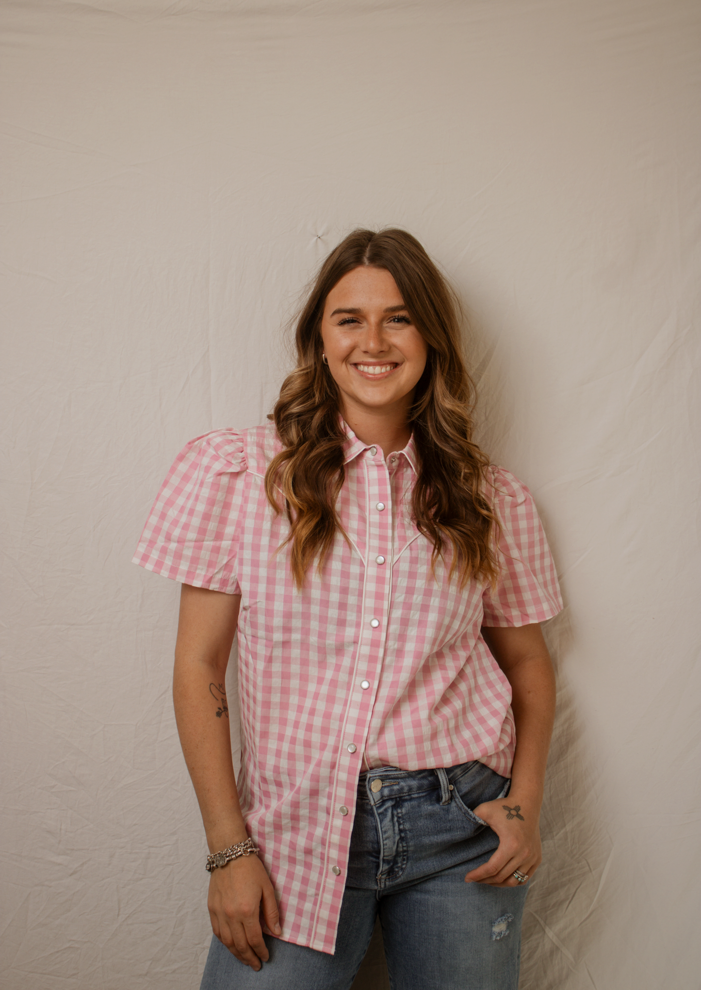 The Sarah Button Up