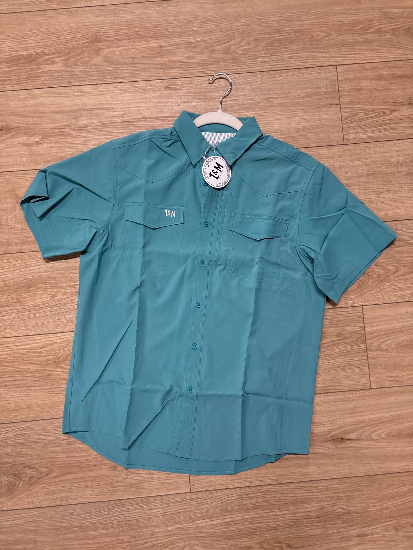 Maverick Button Up- Teal