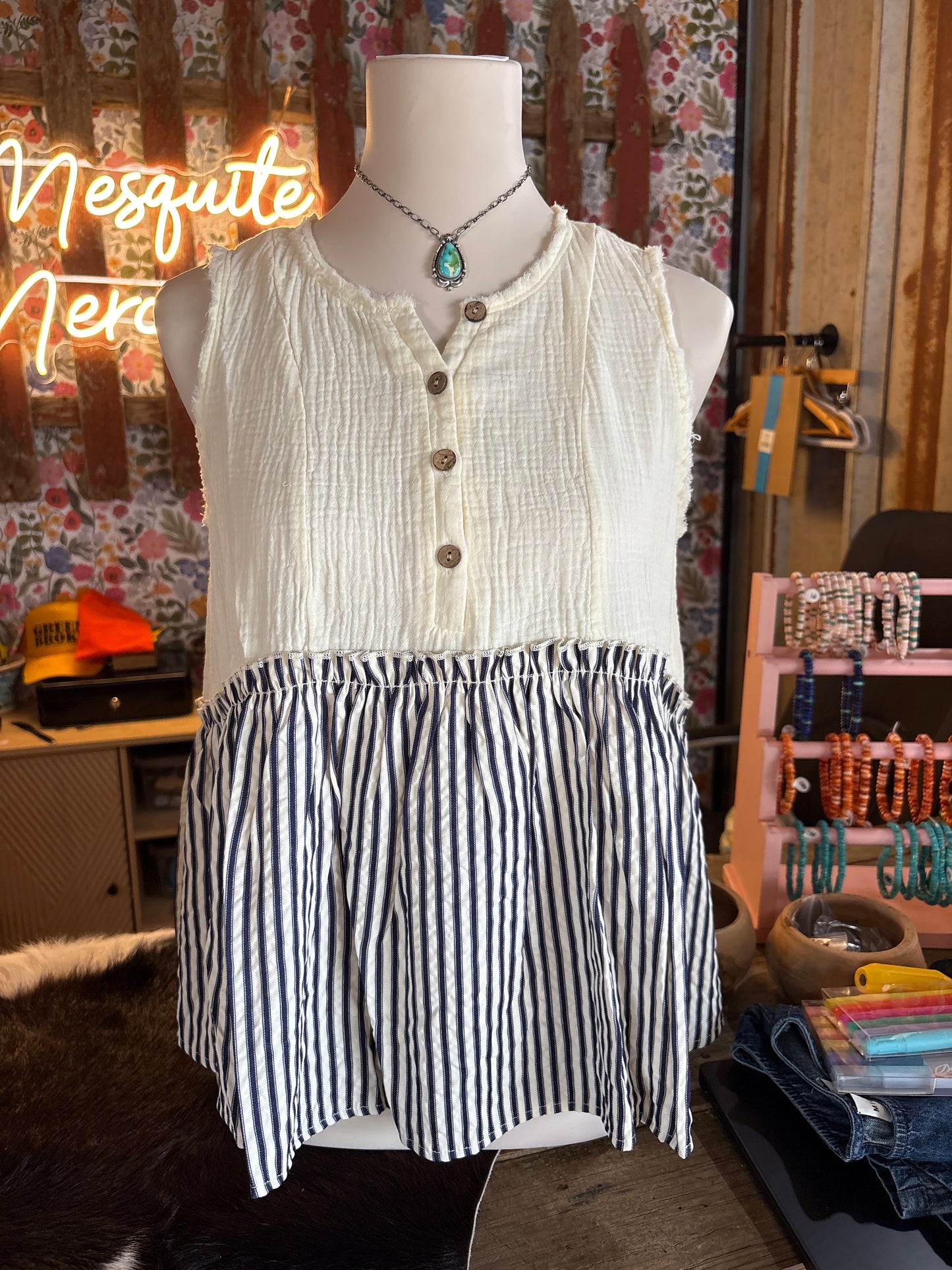 Jenny cutoff blouse