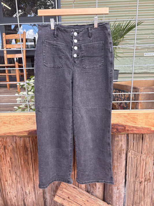 Black Button Up Jeans