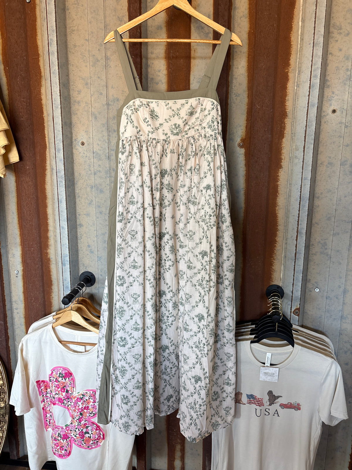 Floral Green Maxi Dress