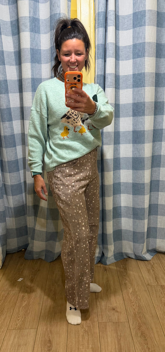 Mocha Bambi Barrel Pants