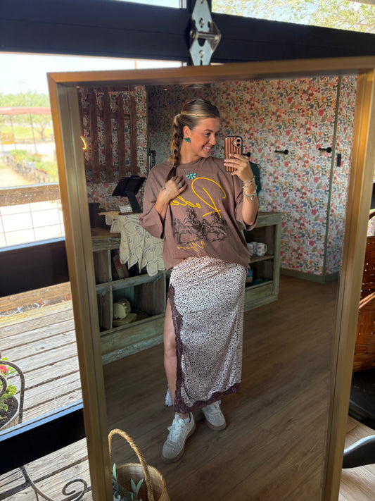 Western Lace Maxi Skirt