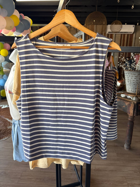 Striped Navy Tank