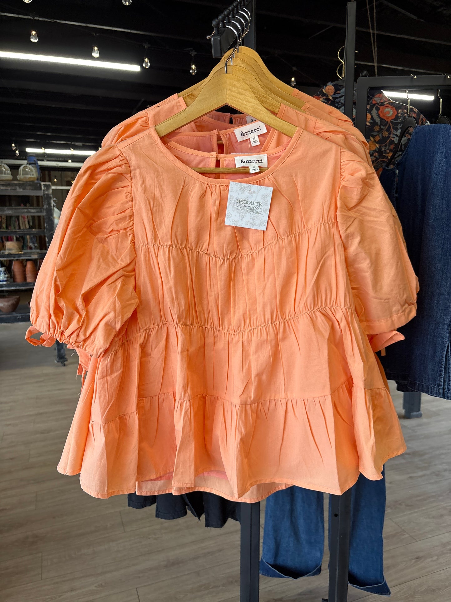 Orange Ruffled Top