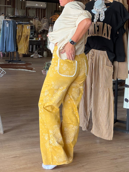 Mustard Bandana Pants
