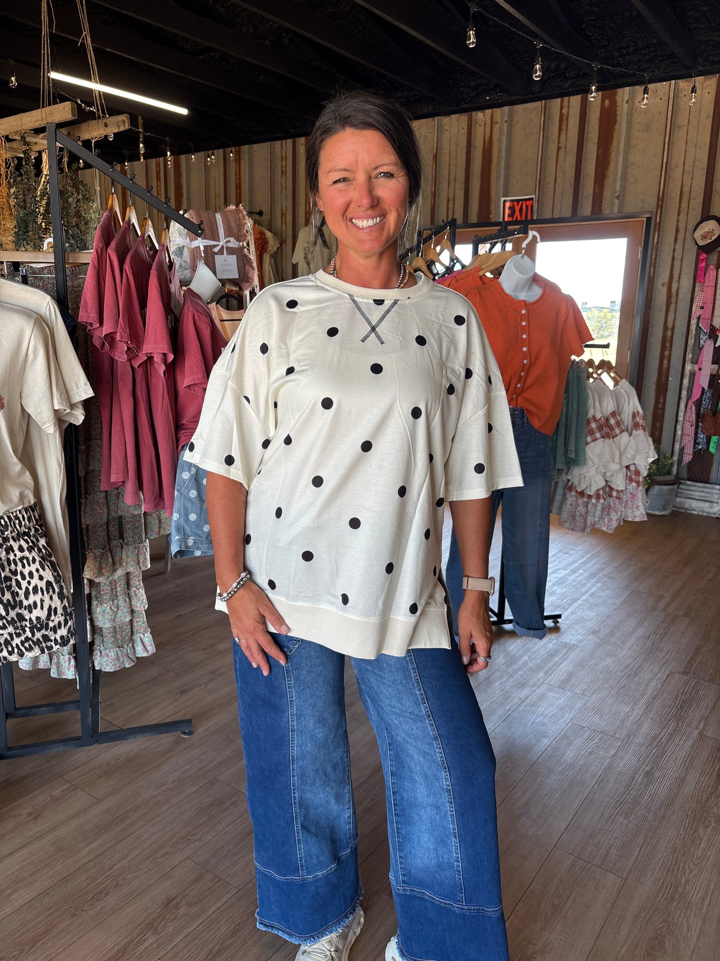 Polka Dot Oversized Tee