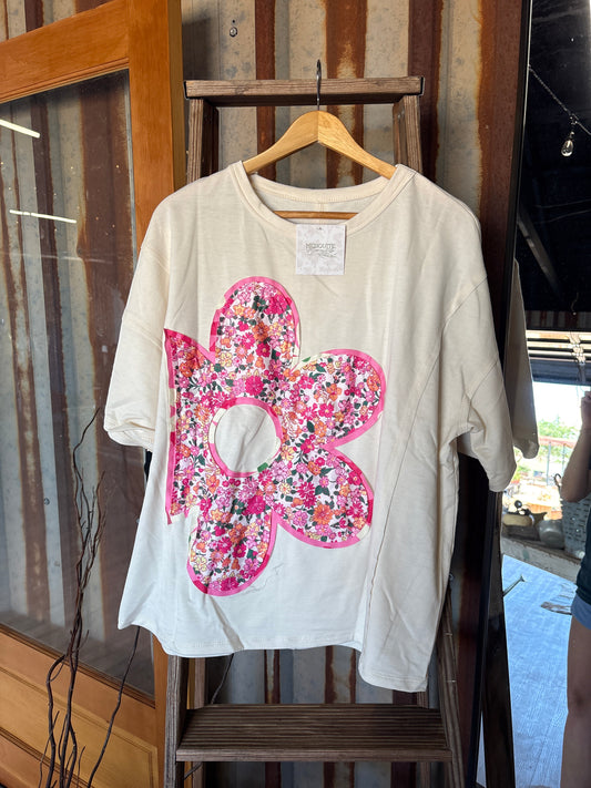Pink Flower Tee