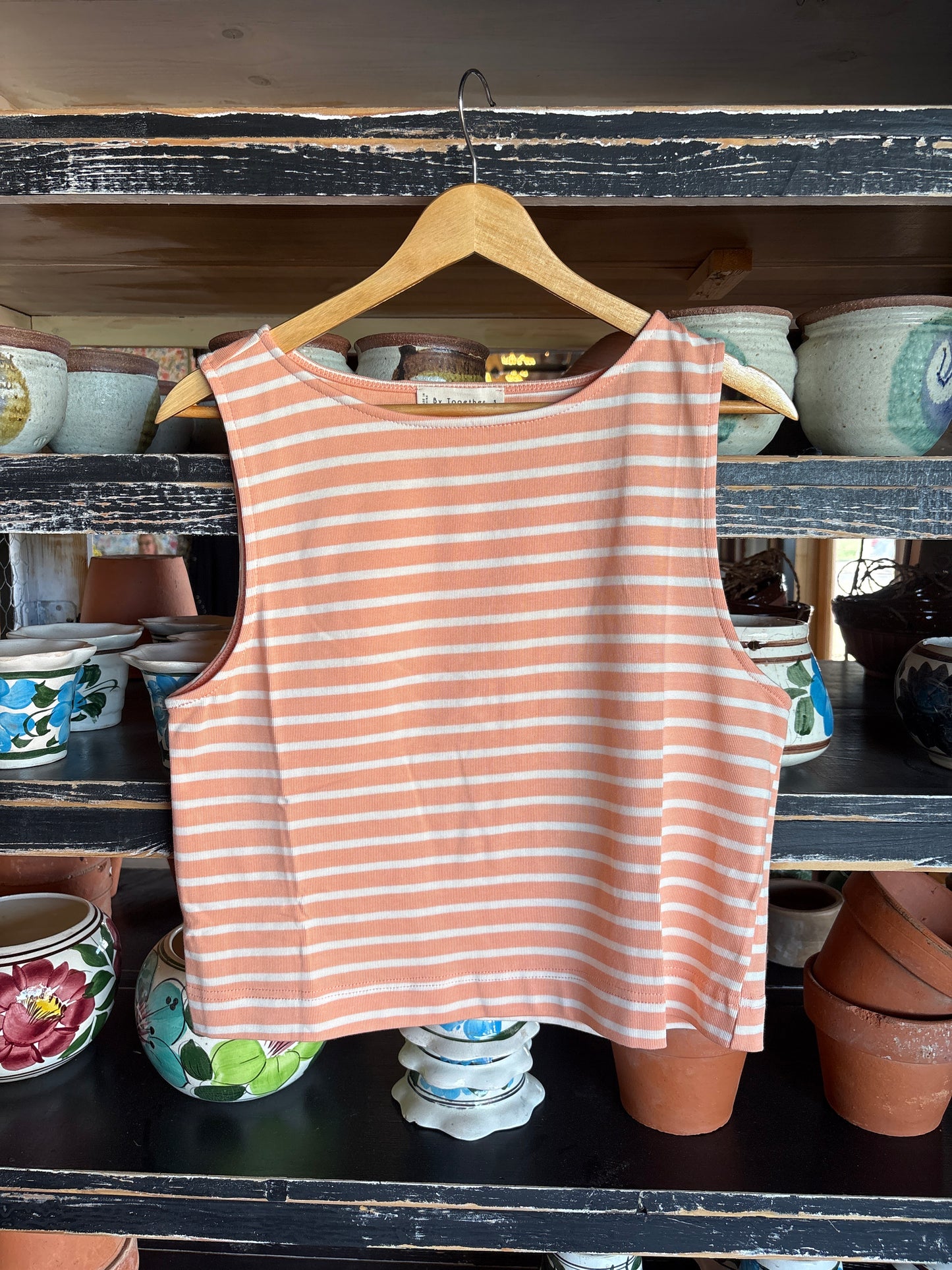 Peach Striped Tank