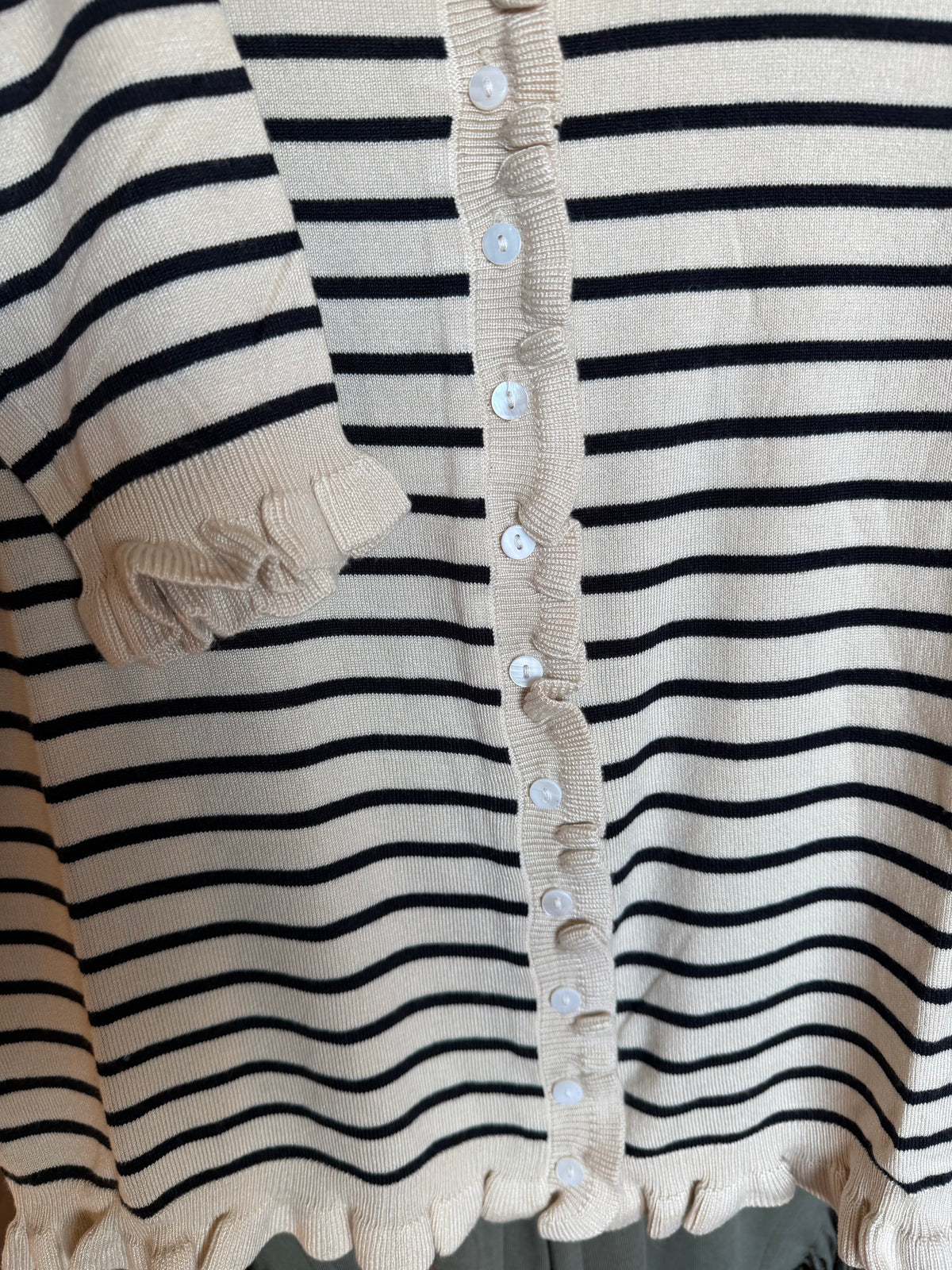 Scrunched Button front Cardigan