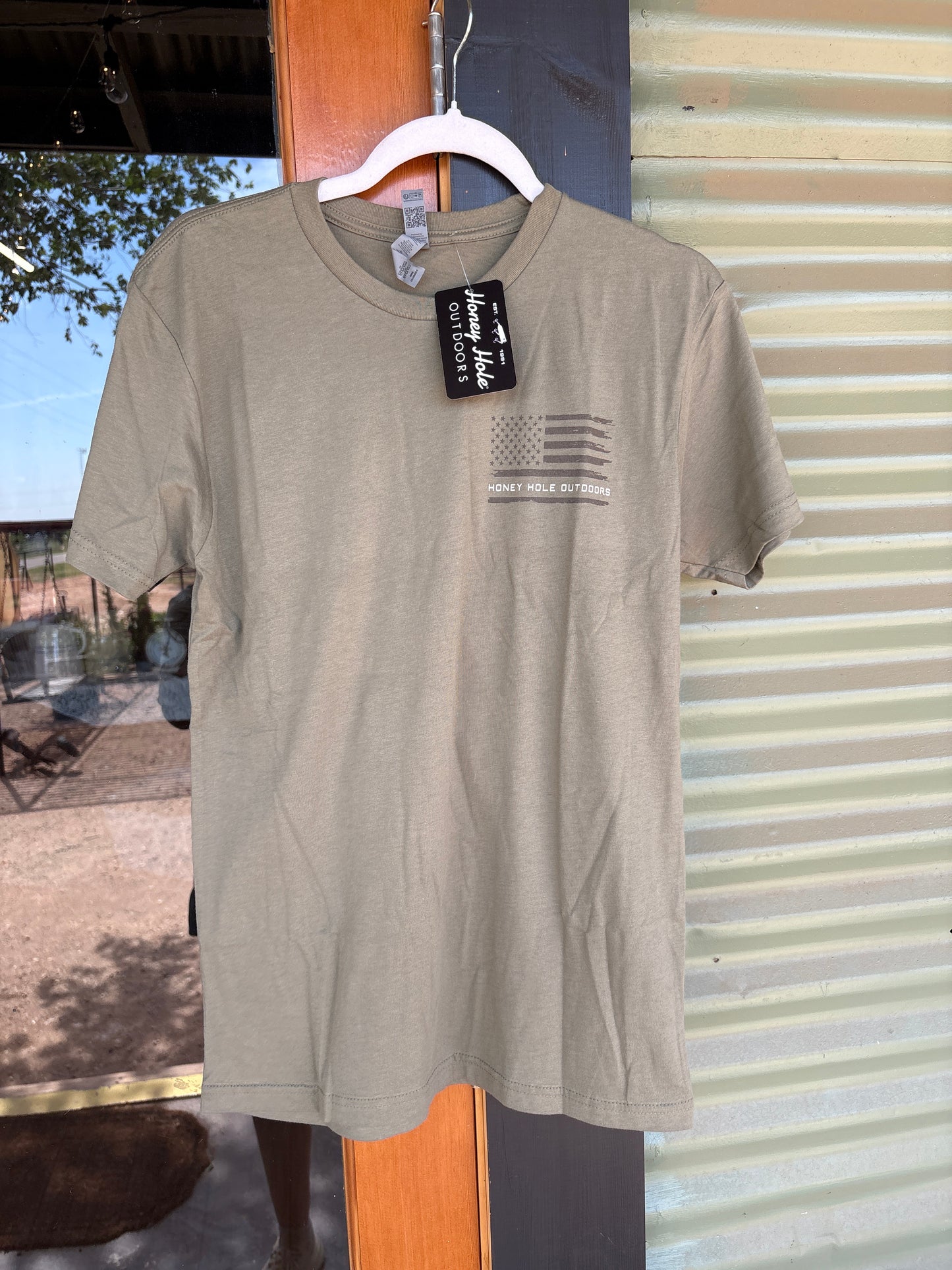 Honey Hole Bass Flag Mens Tee