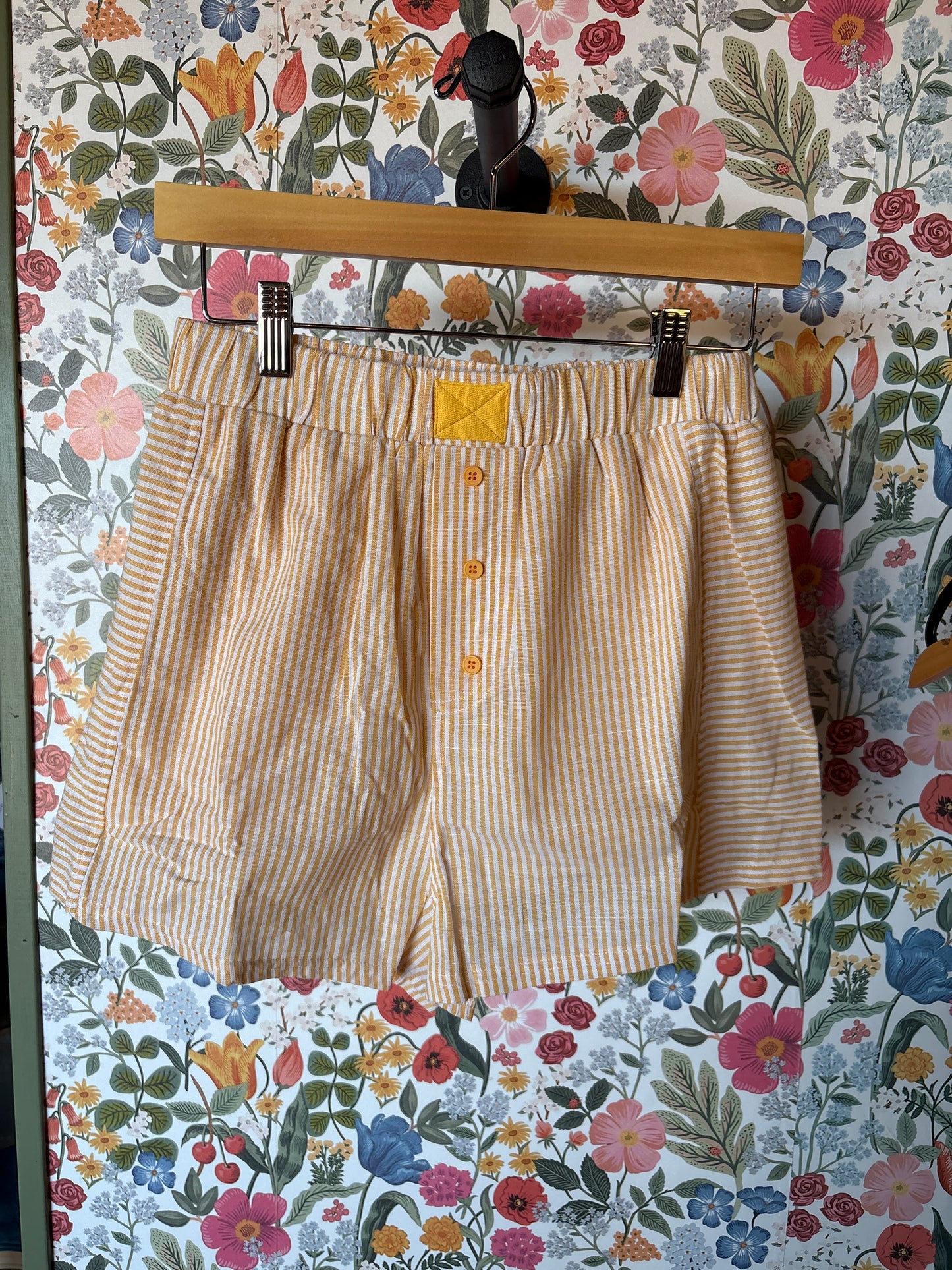 Yellow Striped Shorts