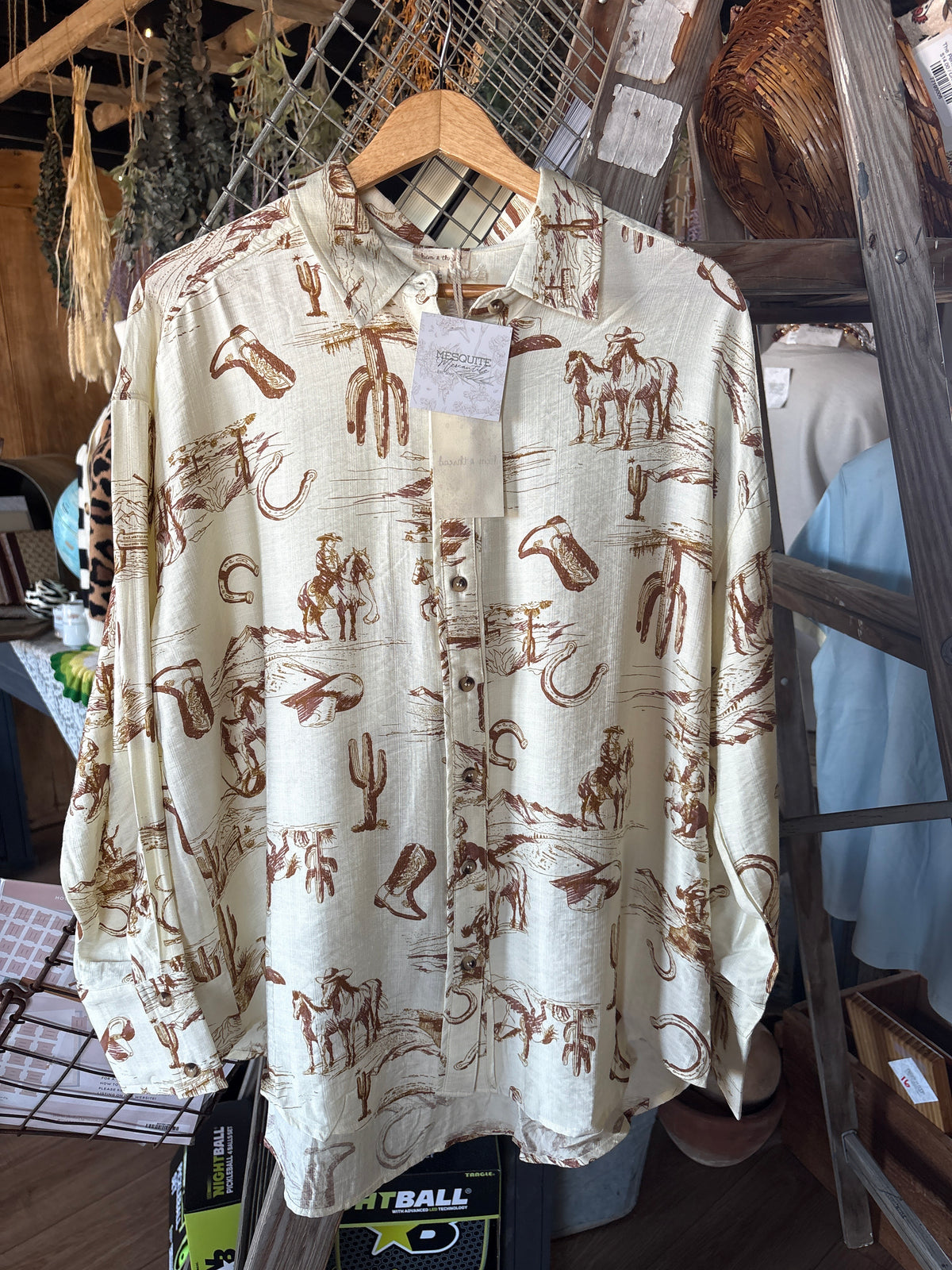 Cowboy Button Down Blouse