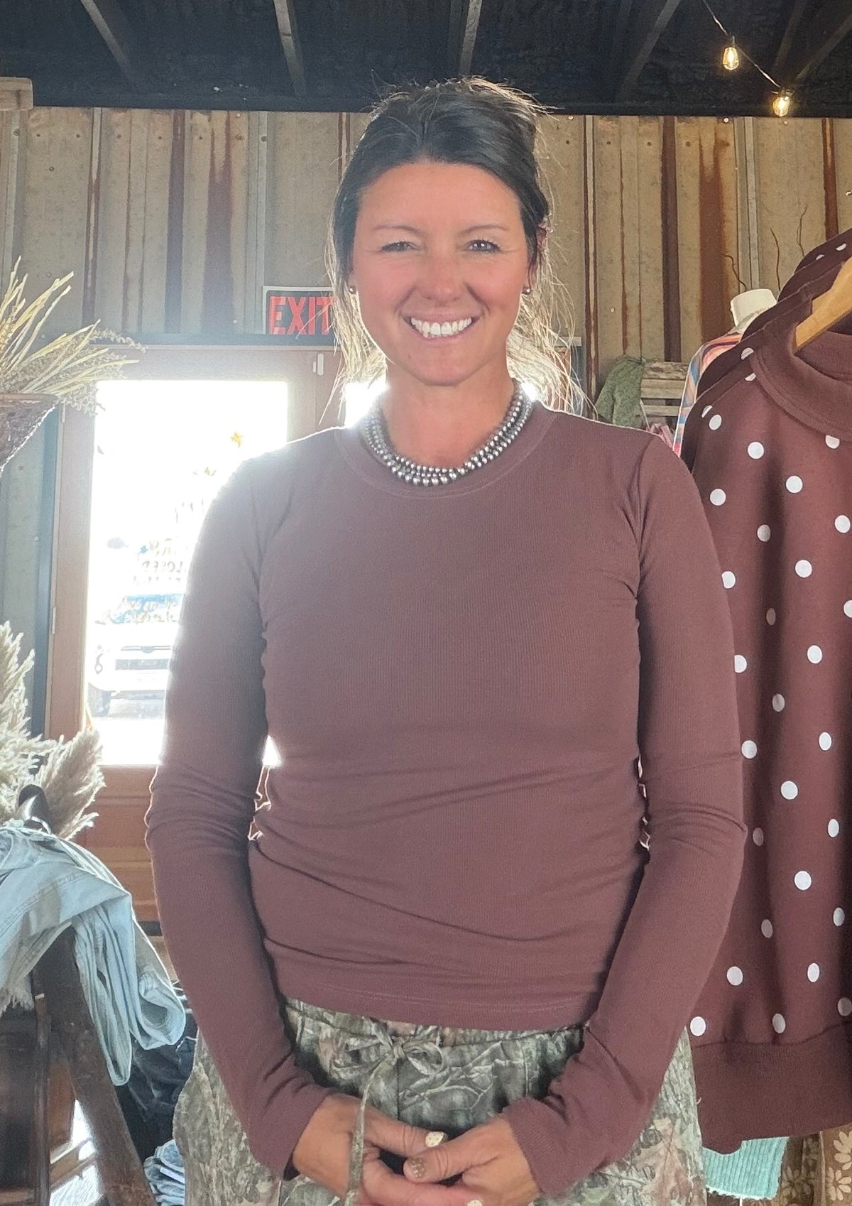 Long sleeve Ribbed Top
