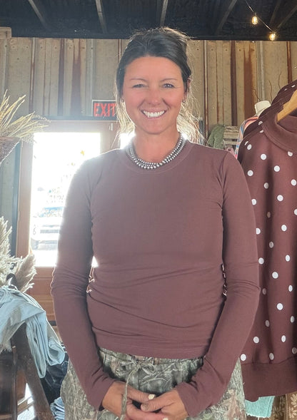 Long sleeve Ribbed Top