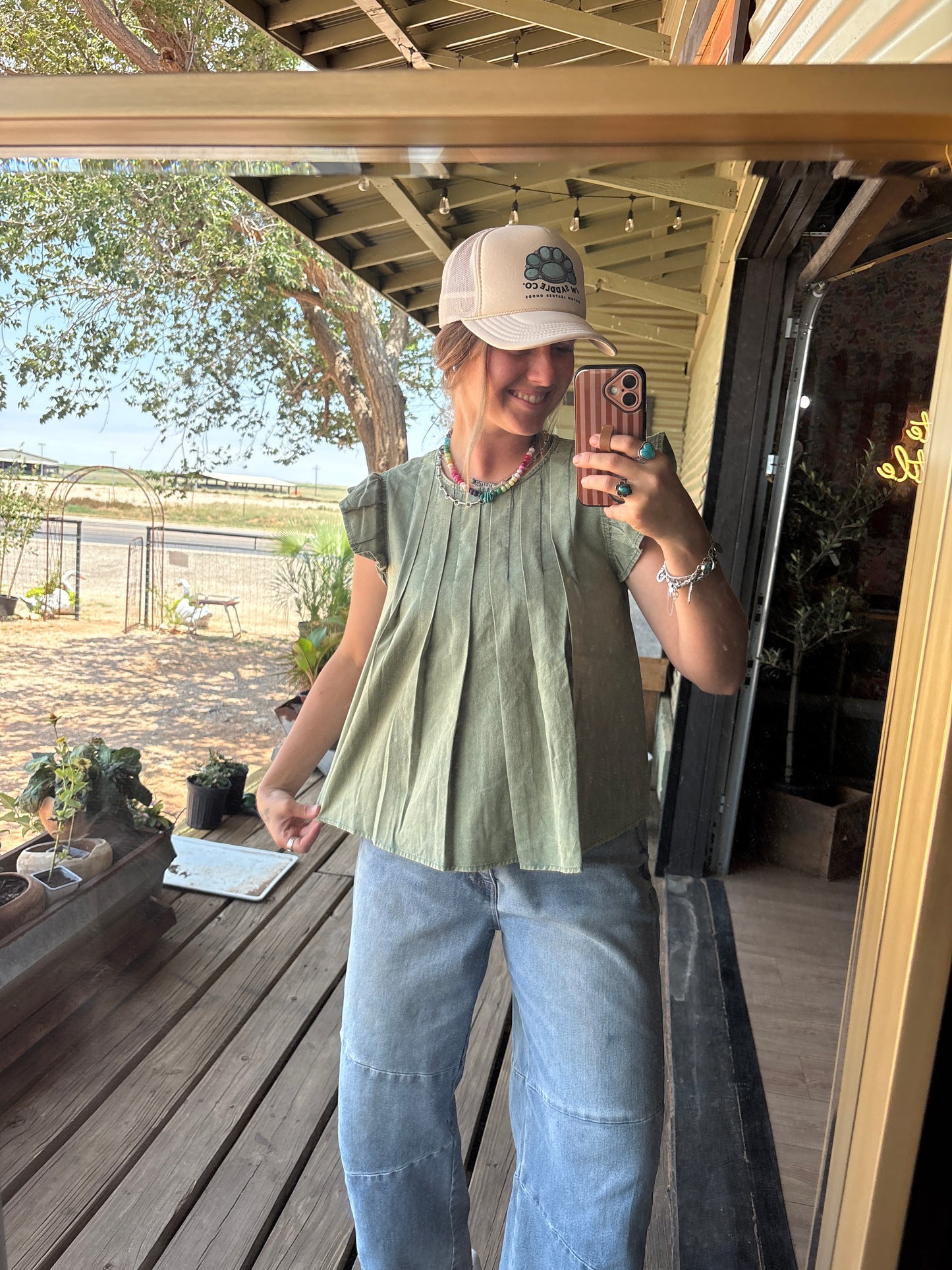 Faded Sage Top