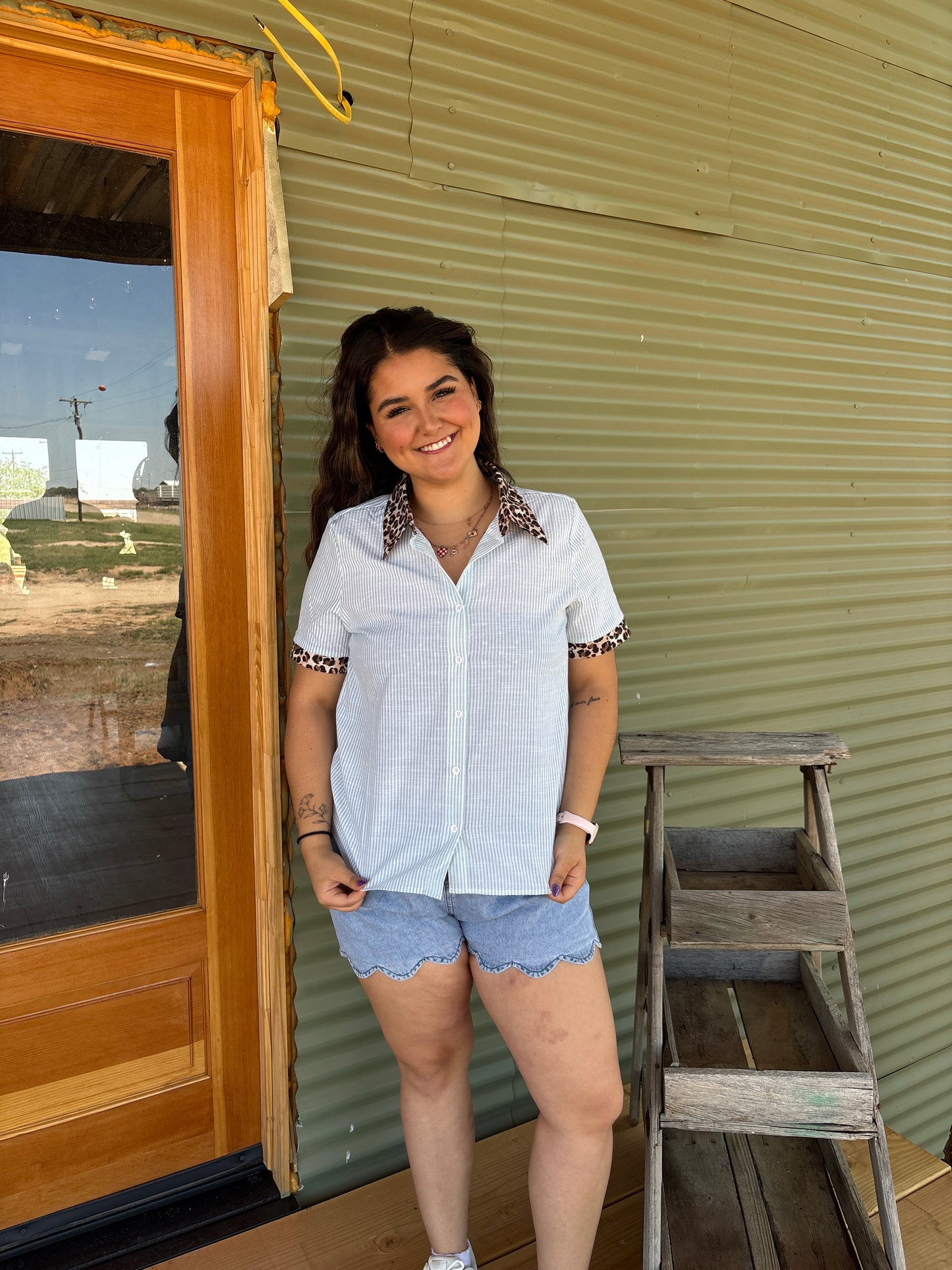 Cheetah/Striped Blouse