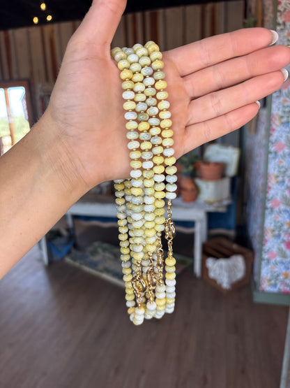 Gold Toggle Beaded Necklace