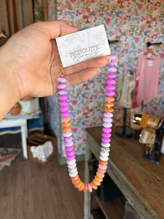 Pink Salmon Saucer Beads