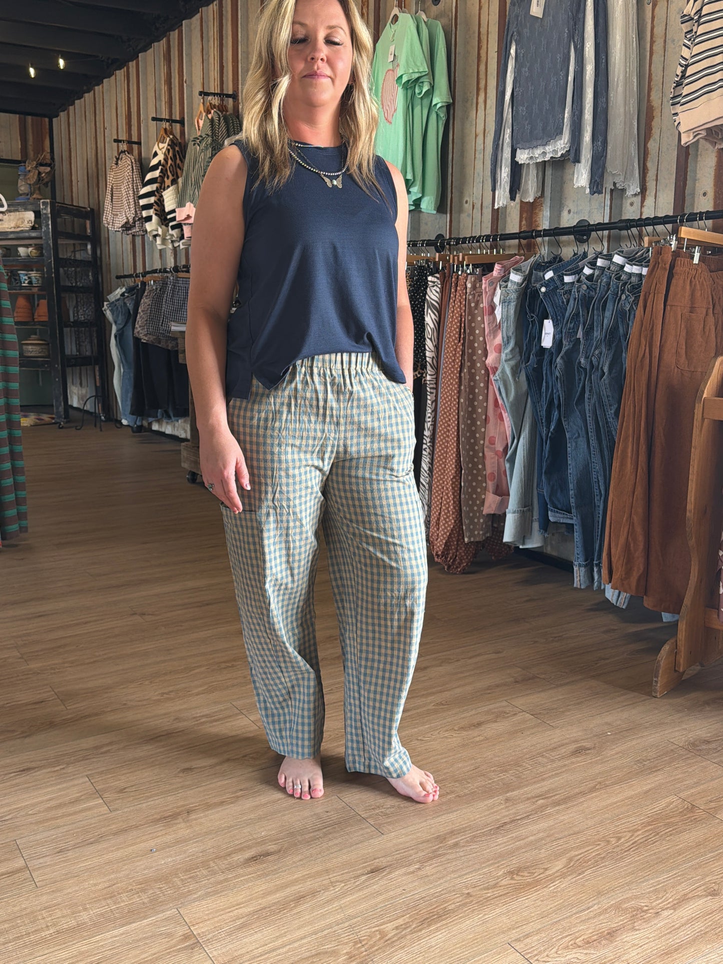Ginger plaid pants