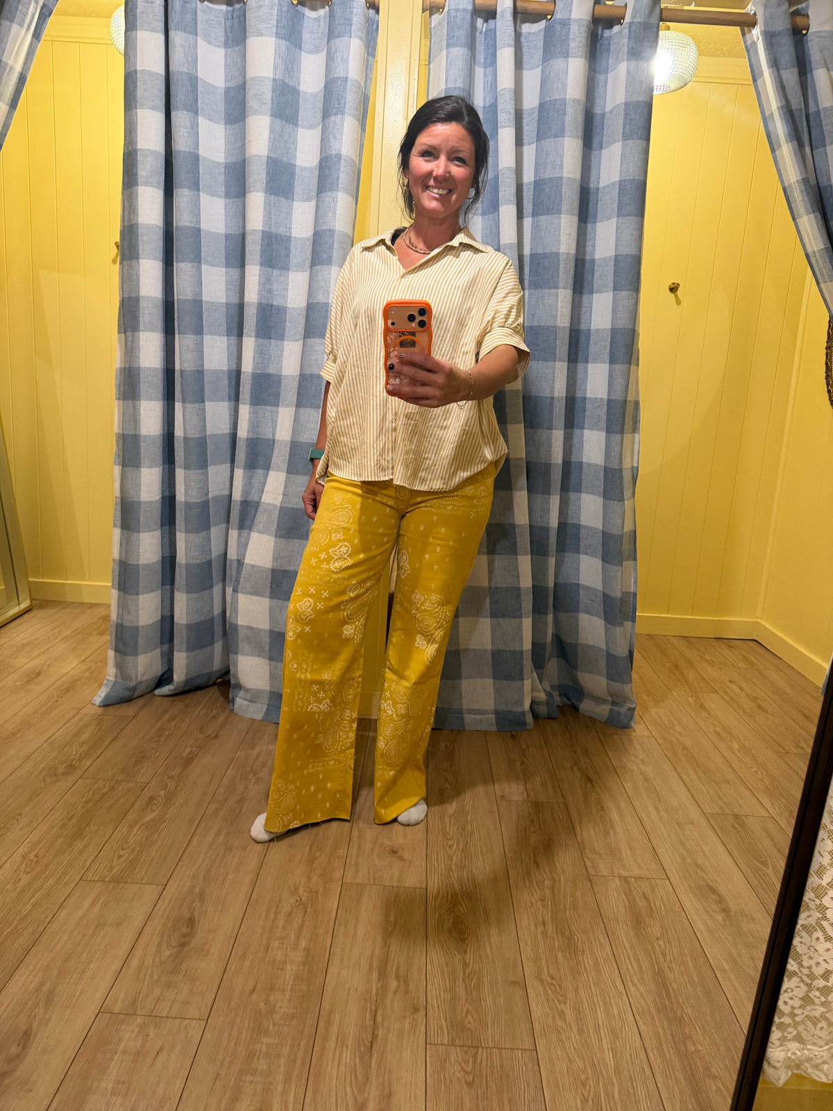 Mustard Bandana Pants