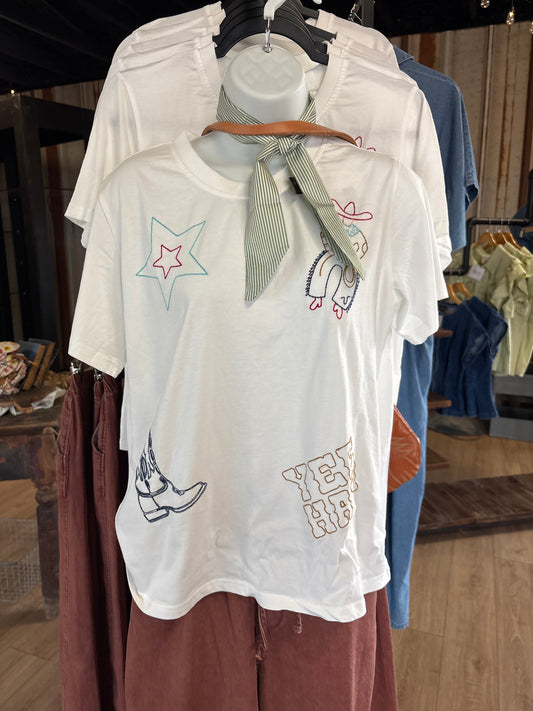 YeeHaw Embroidery Tee