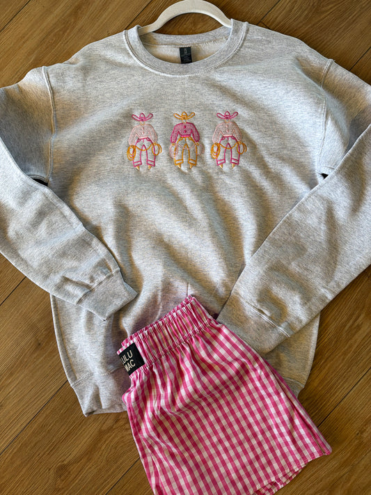 Embroirdered Cowboy Crewneck