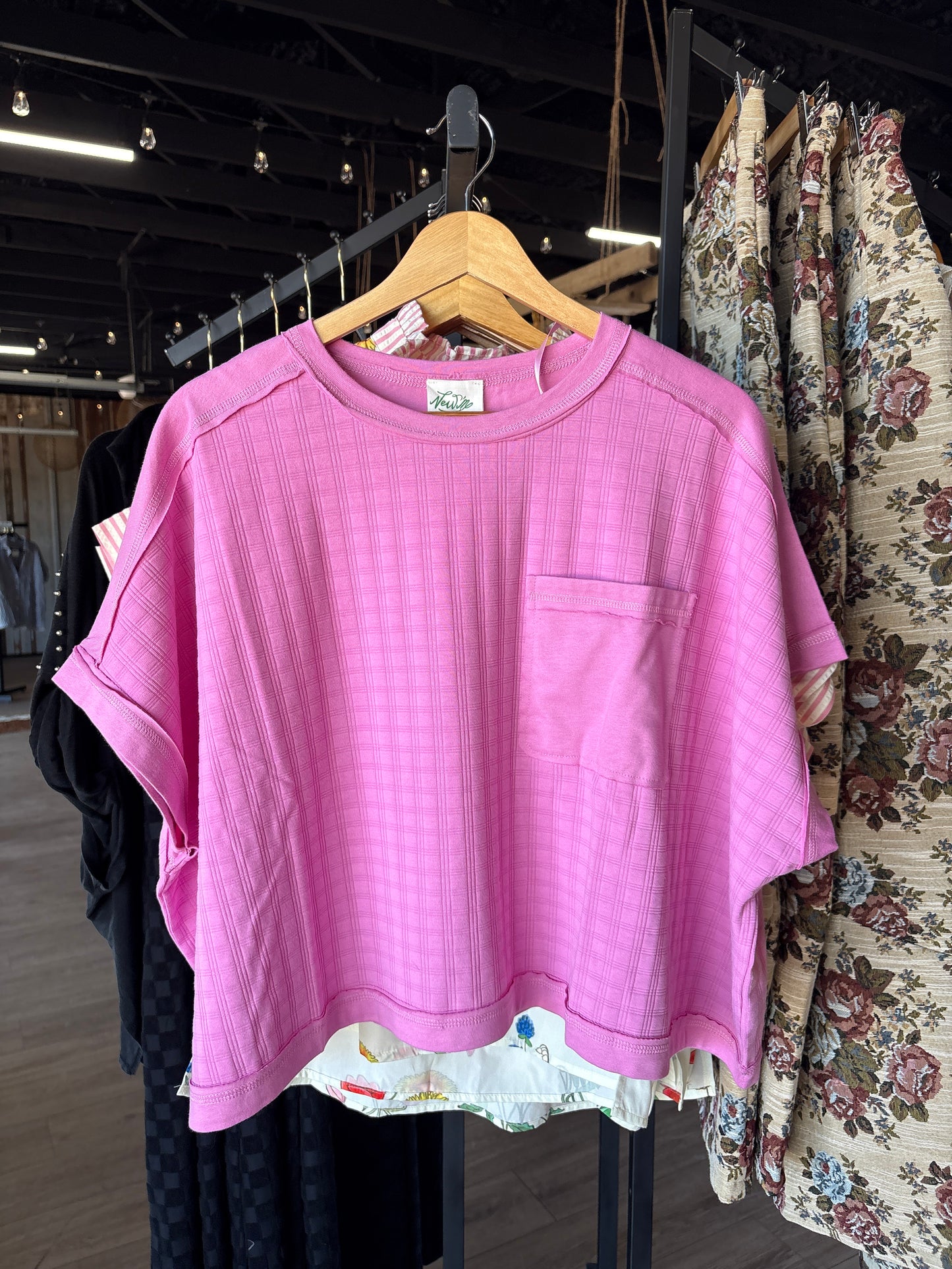 Magenta Knit Tee