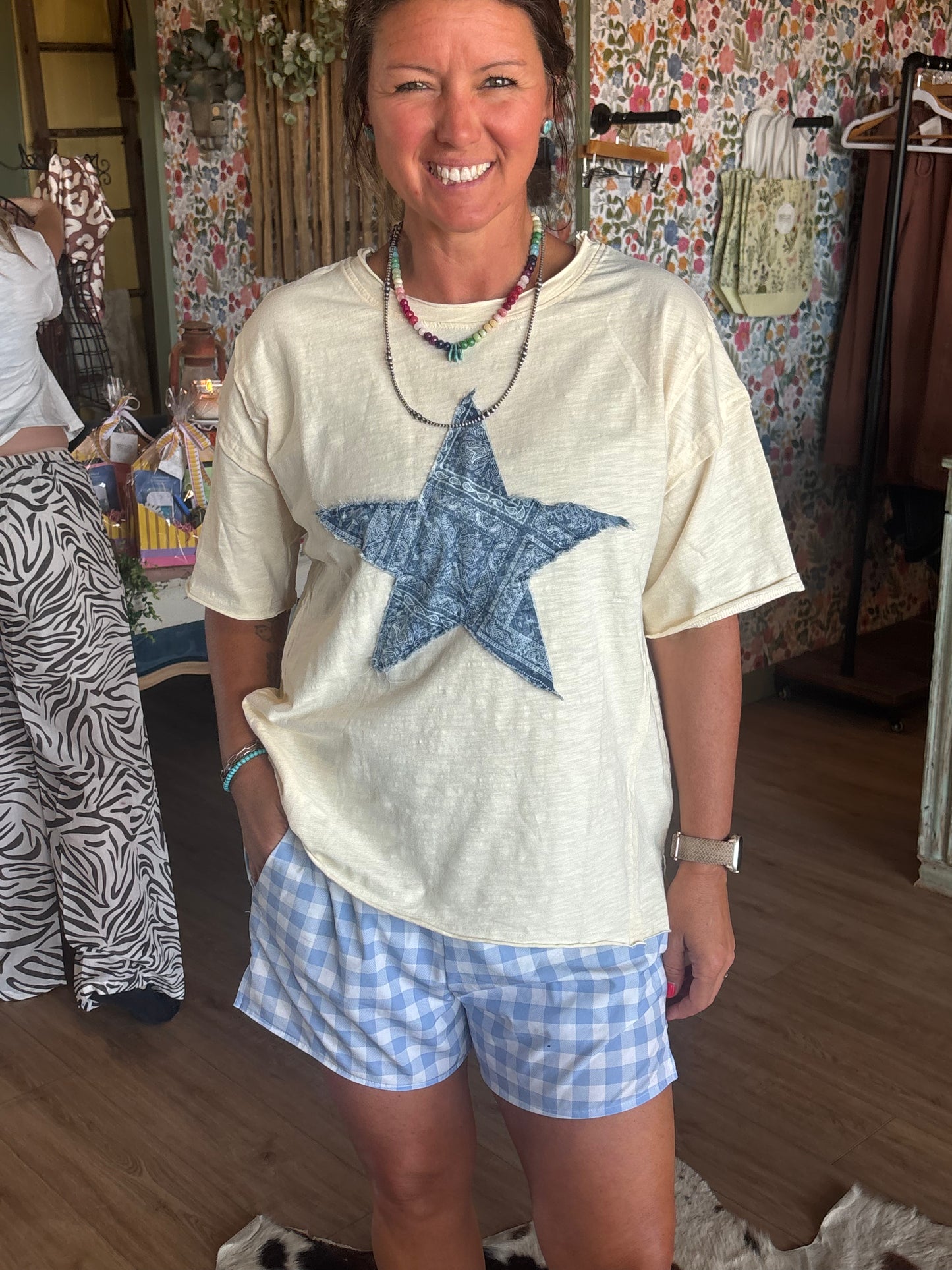 Denim Star Oversized Tee