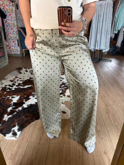 Satin Polka Dot Pant