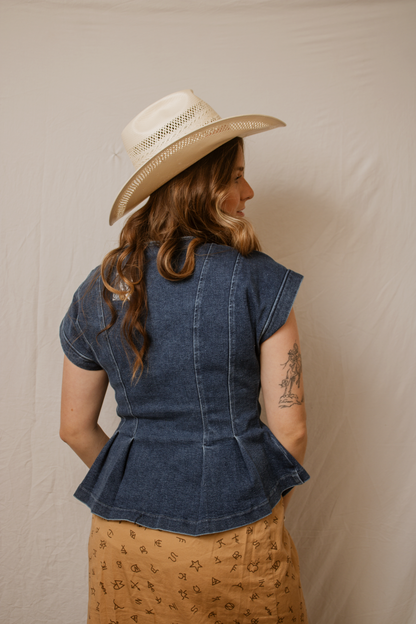 Lorie Denim Top