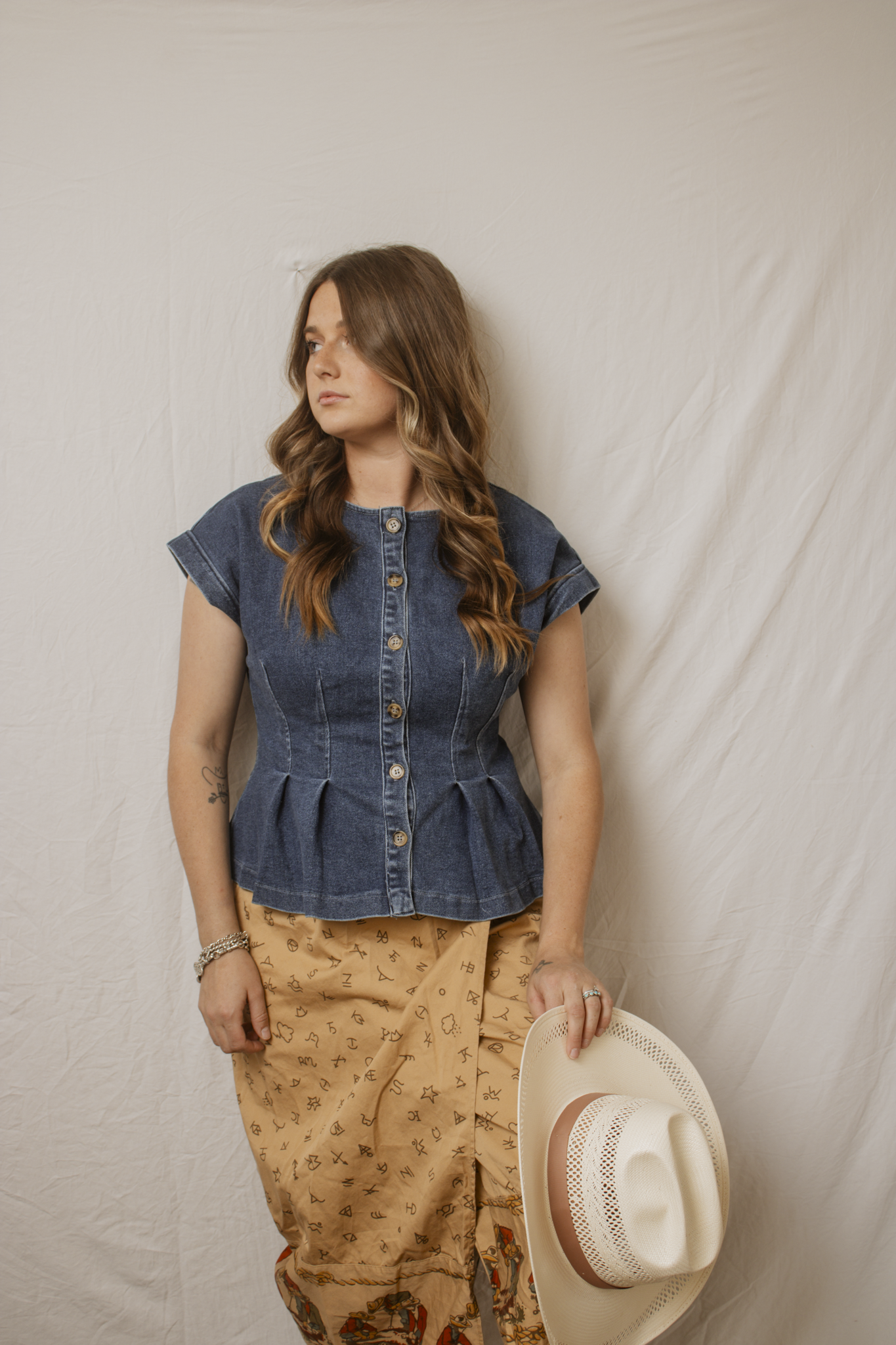 Lorie Denim Top