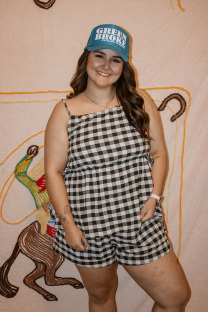 White & Black Gingham Shirt